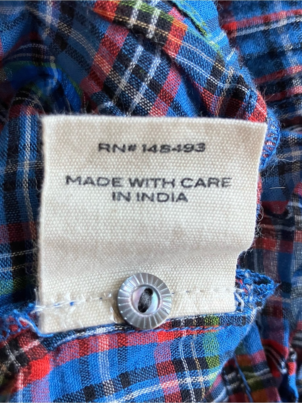 DÔEN Toulouse Top in French Plaid Blue - Size Small - Picture 11 of 11